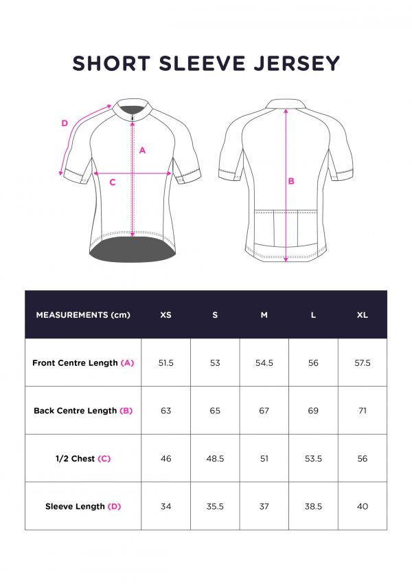 Cycling Jersey Measurements